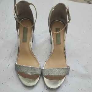 Betsey Johnson Glittering Silver Heels